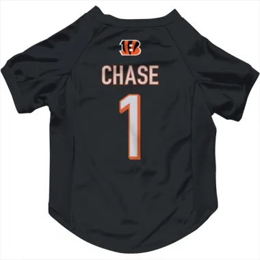 Black Cincinnati Bengals Ja'Marr Chase   Dog & Cat Pet Jersey