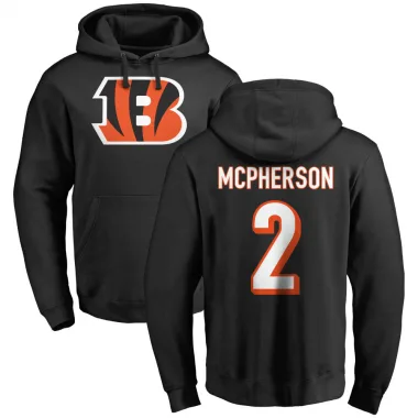 Black Men's Evan McPherson Cincinnati Bengals Pro Line Logo Pullover Hoodie