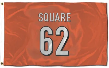Orange Cincinnati Bengals Damion Square   Flag (3 X 5)