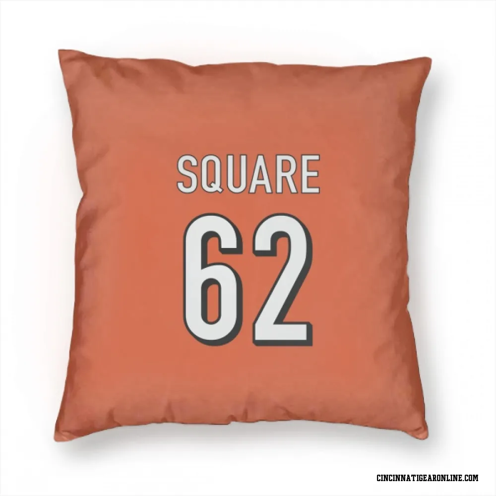 Orange Cincinnati Bengals Damion Square   Pillow Cover (18 X 18)